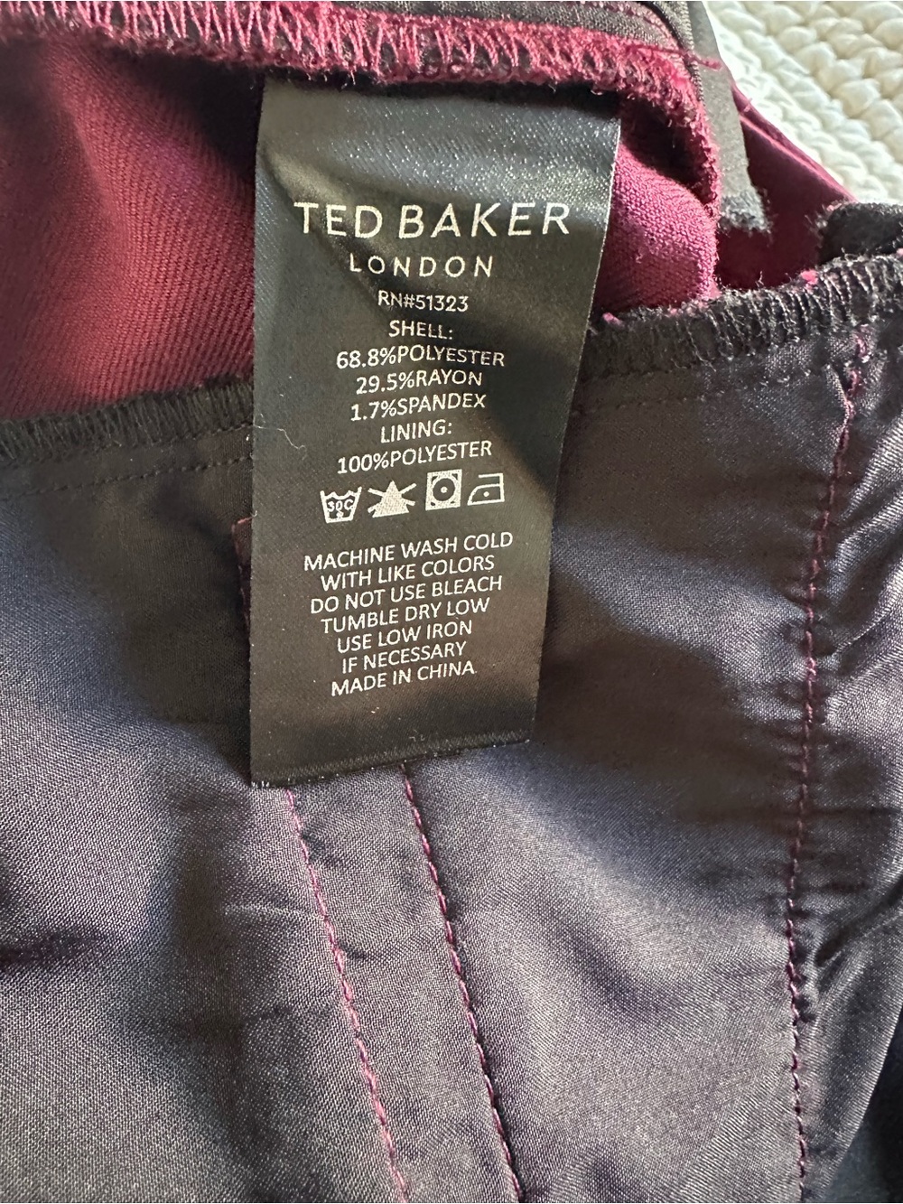 Ted Baker high-waisted, wide-leg tailored trousers size 8 - Picture 7 of 11